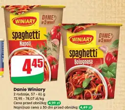 Dino Danie gotowe spaghetti Napoli/Bolognese Winiary oferta