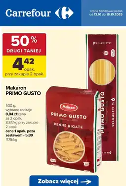 Carrefour Makaron Primo Gusto Melissa oferta