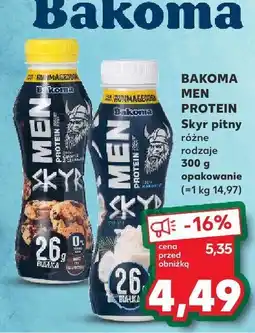 Kaufland Napój Men Protein Skyr pitny różne rodzaje Bakoma oferta
