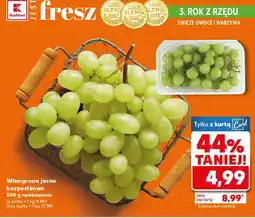 Kaufland Winogrona jasne bezpestkowe 500 g Kaufland oferta