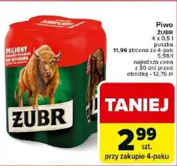 Carrefour Market Piwo ŻUBR oferta