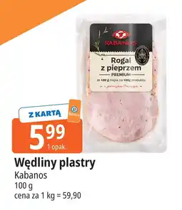 E.Leclerc Wędlina plastry rogal z pieprzem Premium Kabanos oferta