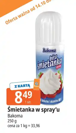 E.Leclerc Śmietanka w sprayu Bakoma oferta