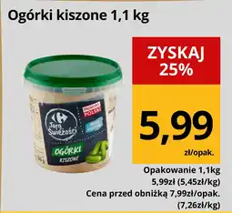 Supeco Ogórki kiszone 1,1kg Carrefour oferta
