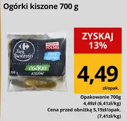 Supeco Ogórki kiszone 700g Carrefour oferta