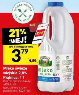 Twój Market Mleko świeże wiejskie 2,0% Piątnica oferta