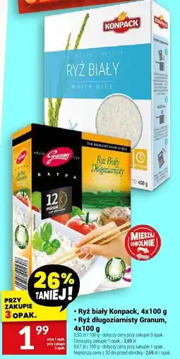 Twój Market Ryż biały, długoziarnisty Konpack oferta