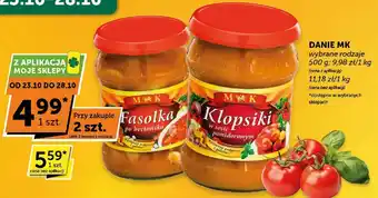 Danie gotowe MK Fasolka po bretońsku, Klopsiki w sosie pomidorowym