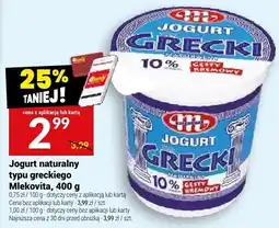 Twój Market Jogurt naturalny typu greckiego Mlekovita oferta