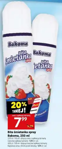 Twój Market Bita śmietanka spray Bakoma oferta