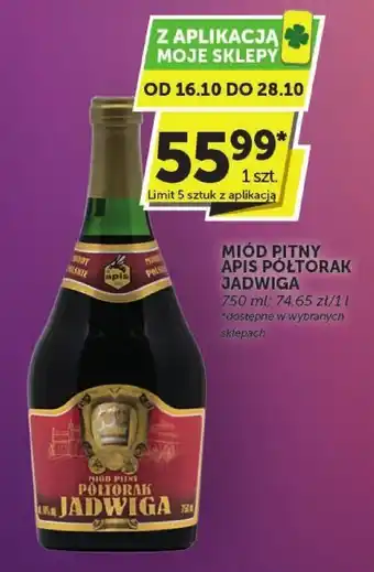 Miód pitny Apis Półtorak Jadwiga 750 ml