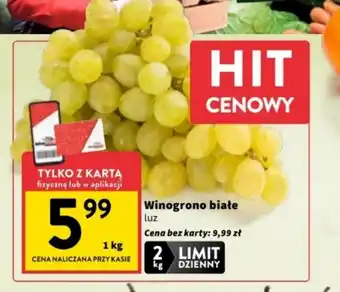 Intermarche Winogrono białe luz oferta