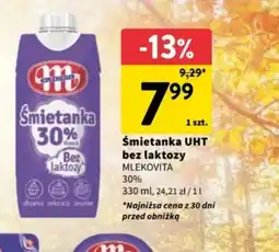 Intermarche Smietanka UHT bez laktozy Mlekovita oferta