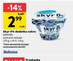 Intermarche Skyr 0% dodatku cukru Bakoma oferta