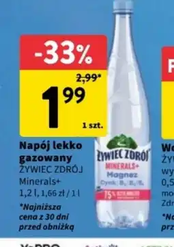 Intermarche Napój lekko gazowany Zywiec Zdrój Minerals+ oferta