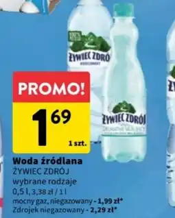 Intermarche Woda źródlana Zywiec Zdrój oferta