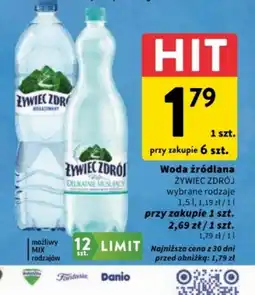 Intermarche Woda źródlana Zywiec Zdrój oferta