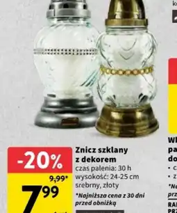 Intermarche Znicz szklany z dekorem oferta