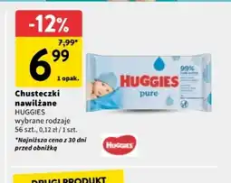 Intermarche Chusteczki nawilżane Huggies Pure oferta
