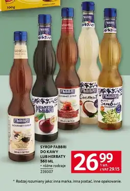 Selgros Syrop fabbri do kawy lub herbaty oferta