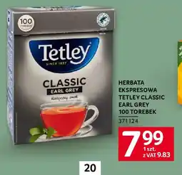 Selgros Herbata ekspresowa tetley classic earl grey oferta