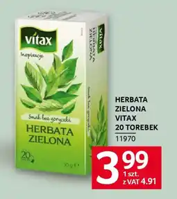 Selgros Herbata zielona vitax oferta