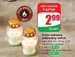 Dino Znicz szklany zalewany serce oferta