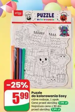 Dino Puzzle do kolorowania Easy oferta