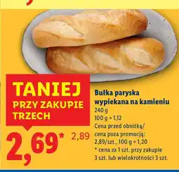 Lidl Bułka paryska wypiekana na kamieniu Lidl oferta