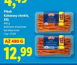 Lidl Kabanosy cienkie XXL Pikok oferta