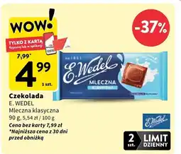 Intermarche Czekolada mleczna klasyczna E.Wedel oferta