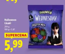 Lidl Lizaki Halloween Wednesday Lollipop Mix oferta