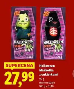 Lidl Halloween Maskotka z cukierkami różne rodzaje oferta