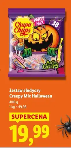 Lidl Zestaw słodyczy Creepy Mix Halloween Chupa Chups oferta