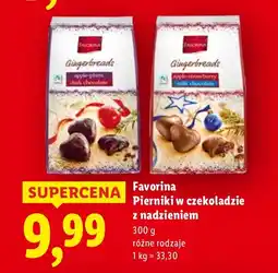 Lidl Pierniki Favorina w czekoladzie z nadzieniem oferta