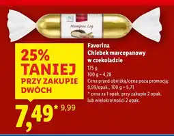 Lidl Chlebek Favorina marcepanowy w czekoladzie oferta