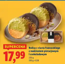 Lidl Ciastka Rollsy z ciasta francuskiego z nadzieniem pistacjowym i czekoladowym Lidl oferta