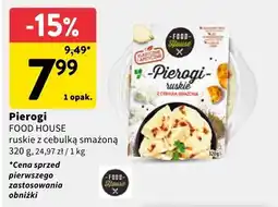 Intermarche Pierogi Food House ruskie z cebulką smażoną oferta