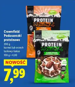 Lidl Poduszeczki proteinowe Crownfield karmel/orzech laskowy/kakao oferta