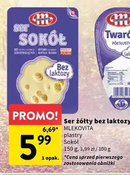 Intermarche Ser żółty bez laktozy Mlekovita Sokół oferta
