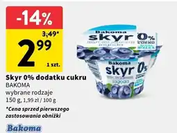 Intermarche Skyr Bakoma 0% dodatku cukru oferta