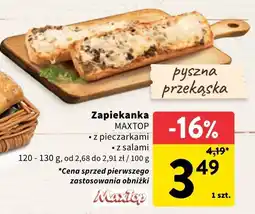 Intermarche Zapiekanka z pieczarkami z salami Maxtop oferta