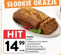 Intermarche Ciasto kakaowe z orzeszkami/marchewkowe Olsza oferta
