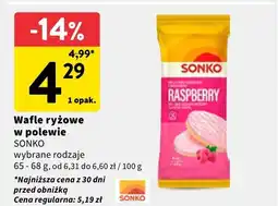 Intermarche Wafle ryżowe SONKO w polewie oferta