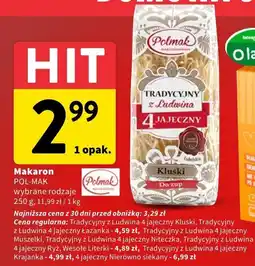 Intermarche Makaron Pol-Mak wybrane rodzaje oferta