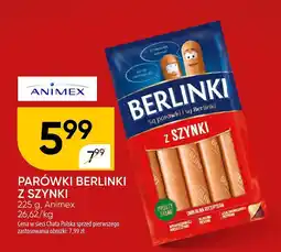 Chata Polska Parówki berlinki z szynki Animex oferta