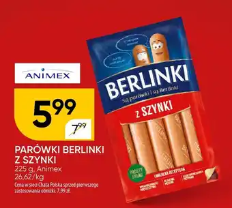 Parówki berlinki z szynki Animex