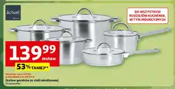 Auchan Zestaw garnków ze stali nierdzewnej Actuel oferta