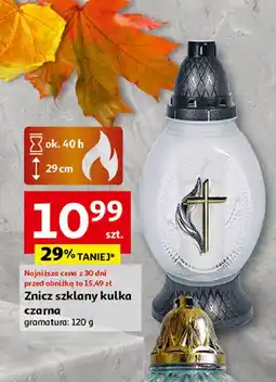 Auchan Znicz kulka czarna 40 h oferta