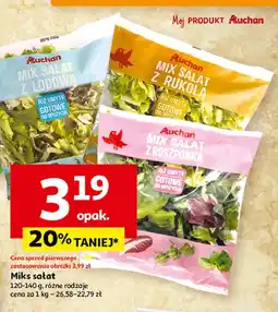 Auchan Mix sałat z roszponką Auchan oferta